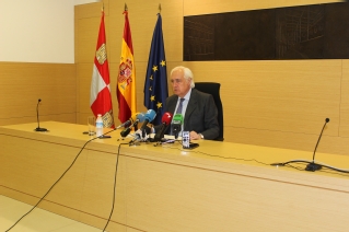 El presidente José Luis Concepción durante la presentación de la memoria de actividad de juzgados y tribunales de Castilla y León en 2021